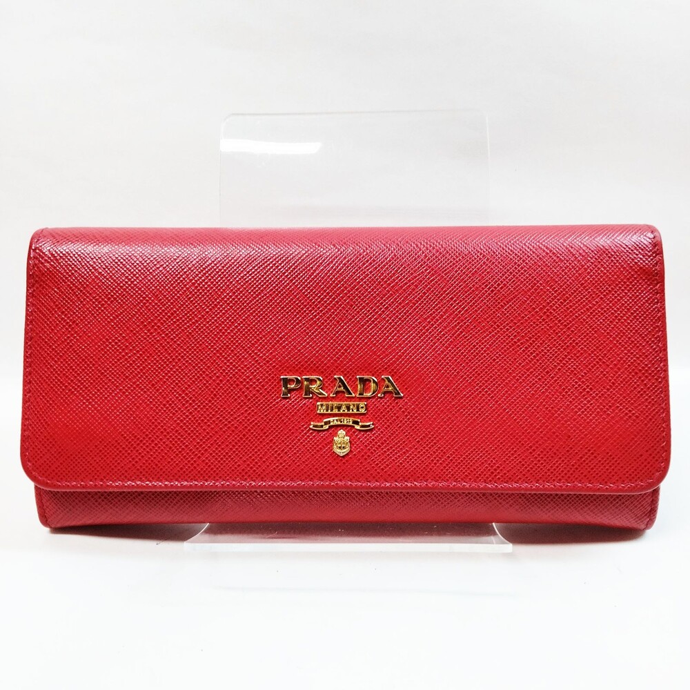 Prada Long Wallet Red Leather #193727P86